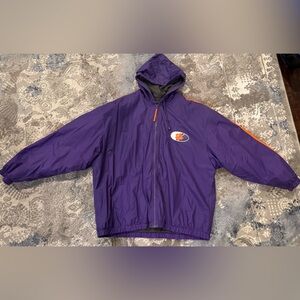 STARTER Clemson Tigers Gray and Purple Jacket
